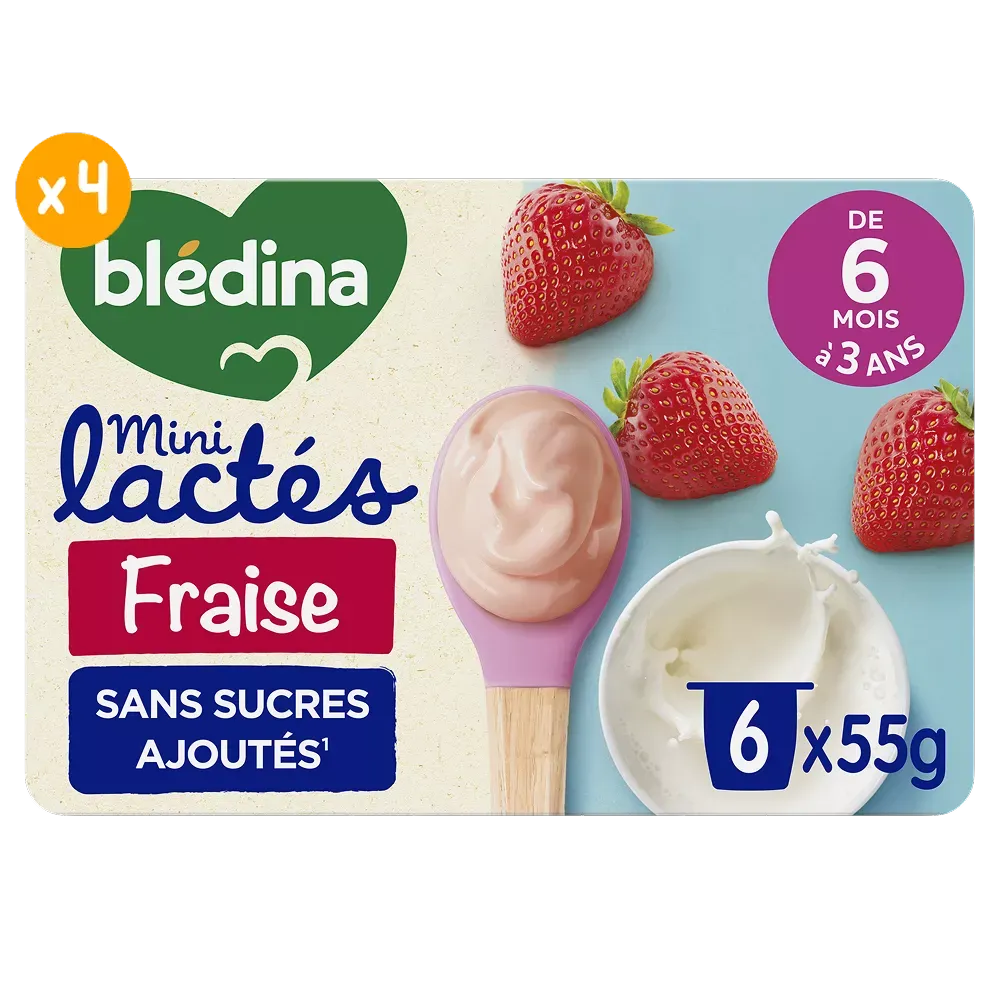 Mini Lactés Fraise - Lot x4